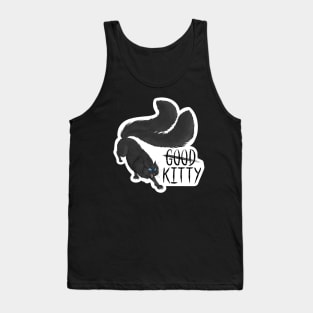 G̶o̶o̶d̶ Kitty Die-cut Long Hair Blue Eyes Tank Top